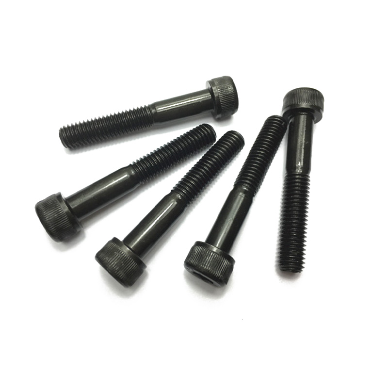 Parafuso de soquete hexagon preto meio thread