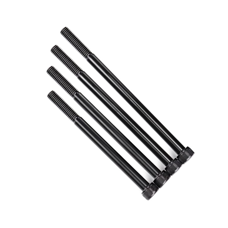 Parafuso de soquete hexagon preto meio thread