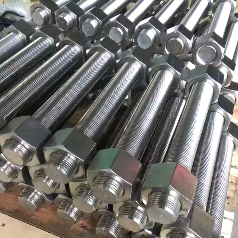 M27*300 PTFE Azul / Dacromet Revestido ASTM A320 L7 Hastes Totalmente Roscadas M27*300 PTFE Azul / Dacromet Revestido ASTM A320 L7 Hastes Totalmente Roscadas