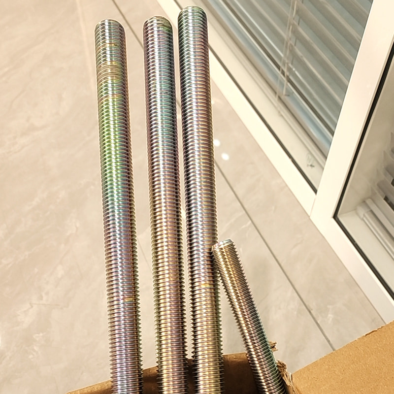 Pinos totalmente roscados com revestimento azul de PTFE grau 8.8 de aço carbono M16*300
