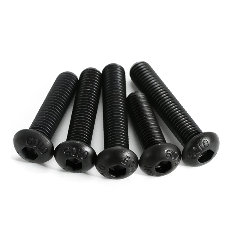 Parafusos de botão revestidos com fosfato preto de aço de liga M6*100 Parafusos de botão revestidos com fosfato preto de aço de liga M6*100