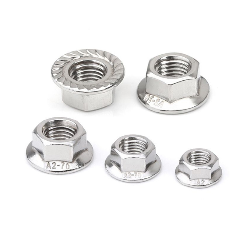 DIN6923 M4 Porca de flange hexagonal Porcas antiderrapantes