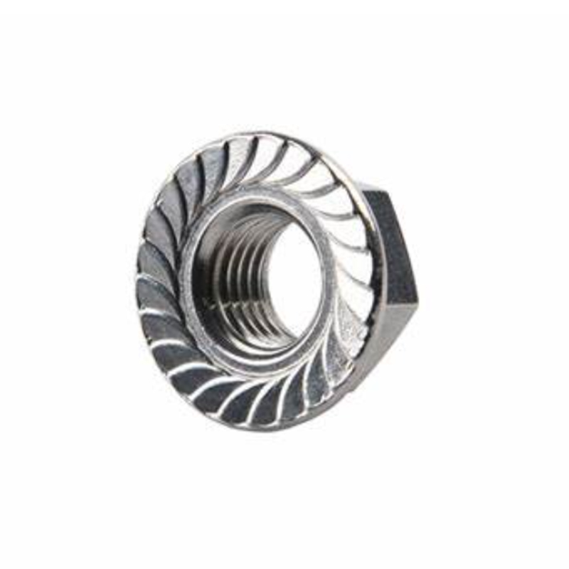 DIN6923 M4 Porca de flange hexagonal Porcas antiderrapantes DIN6923 M4 Porca de flange hexagonal Porcas antiderrapantes