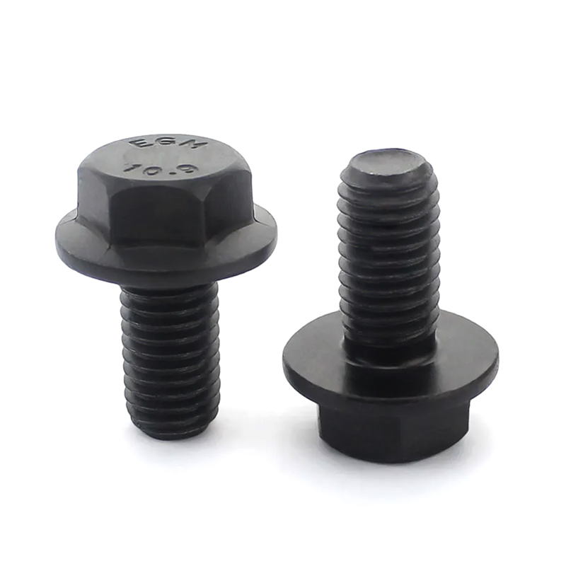 Parafusos de flange sextavados fosfatados de aço de liga M10*160 Parafusos de flange sextavados fosfatados de aço de liga M10*160