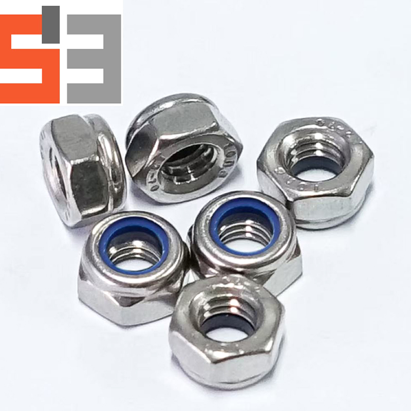 DIN 985 Aço Carbono Zincado Nylon Contraporca de Inserção